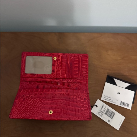 Brahmin Large Duxbury Satchel Candy Apple Red & matching Ady Wallet - Picture 12 of 12